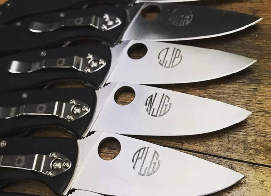 Laser Engraved Knives